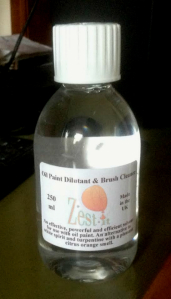 bottle of brush cleaner